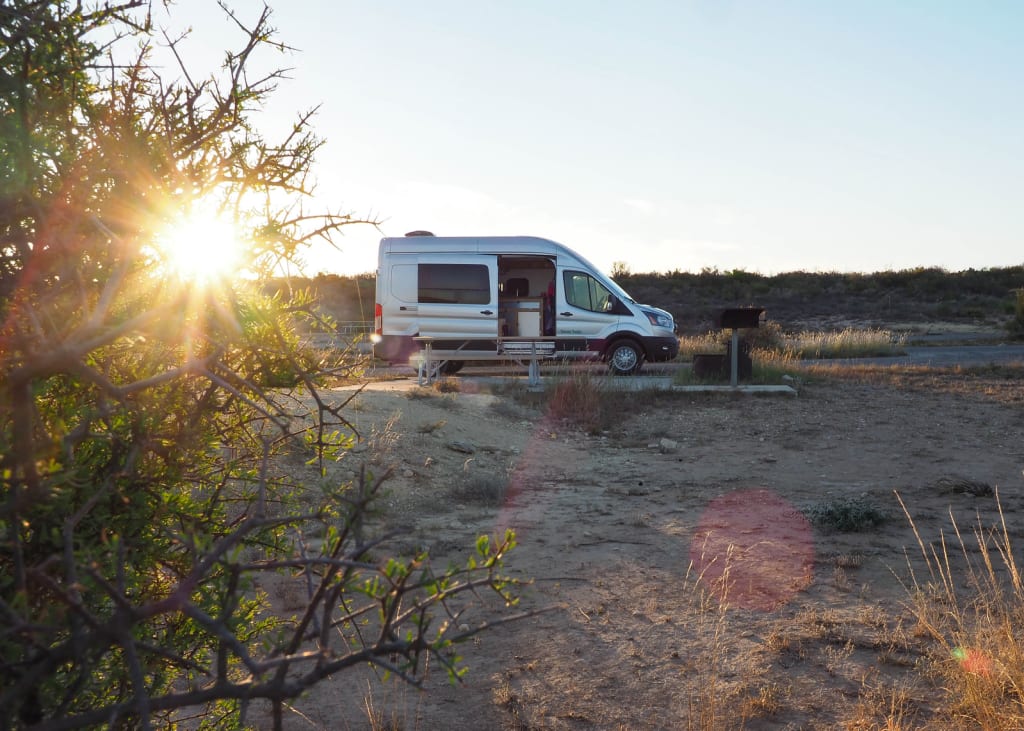 campervan at Seminole Canyon