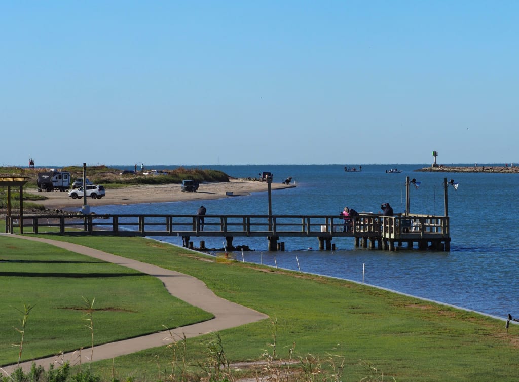 fishing pier at Matagorda Bay Nature Park