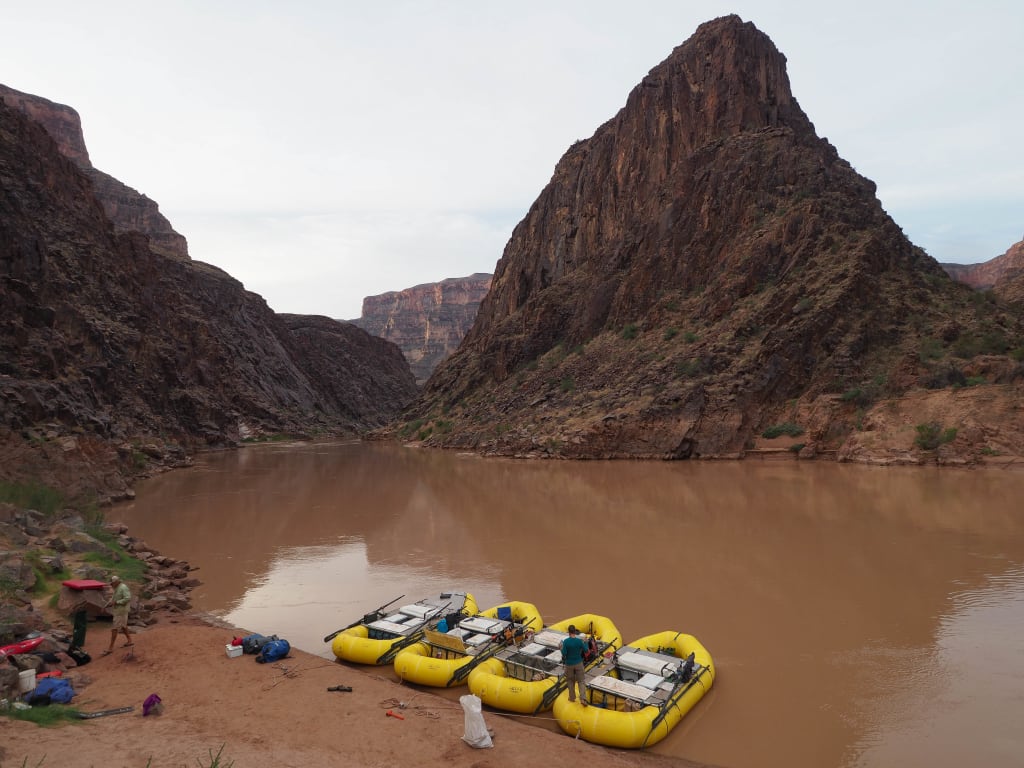 muddy rafting the Grand Canyon