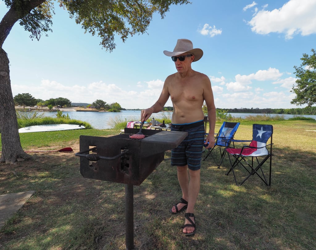 grilling at Inks Lake State Park