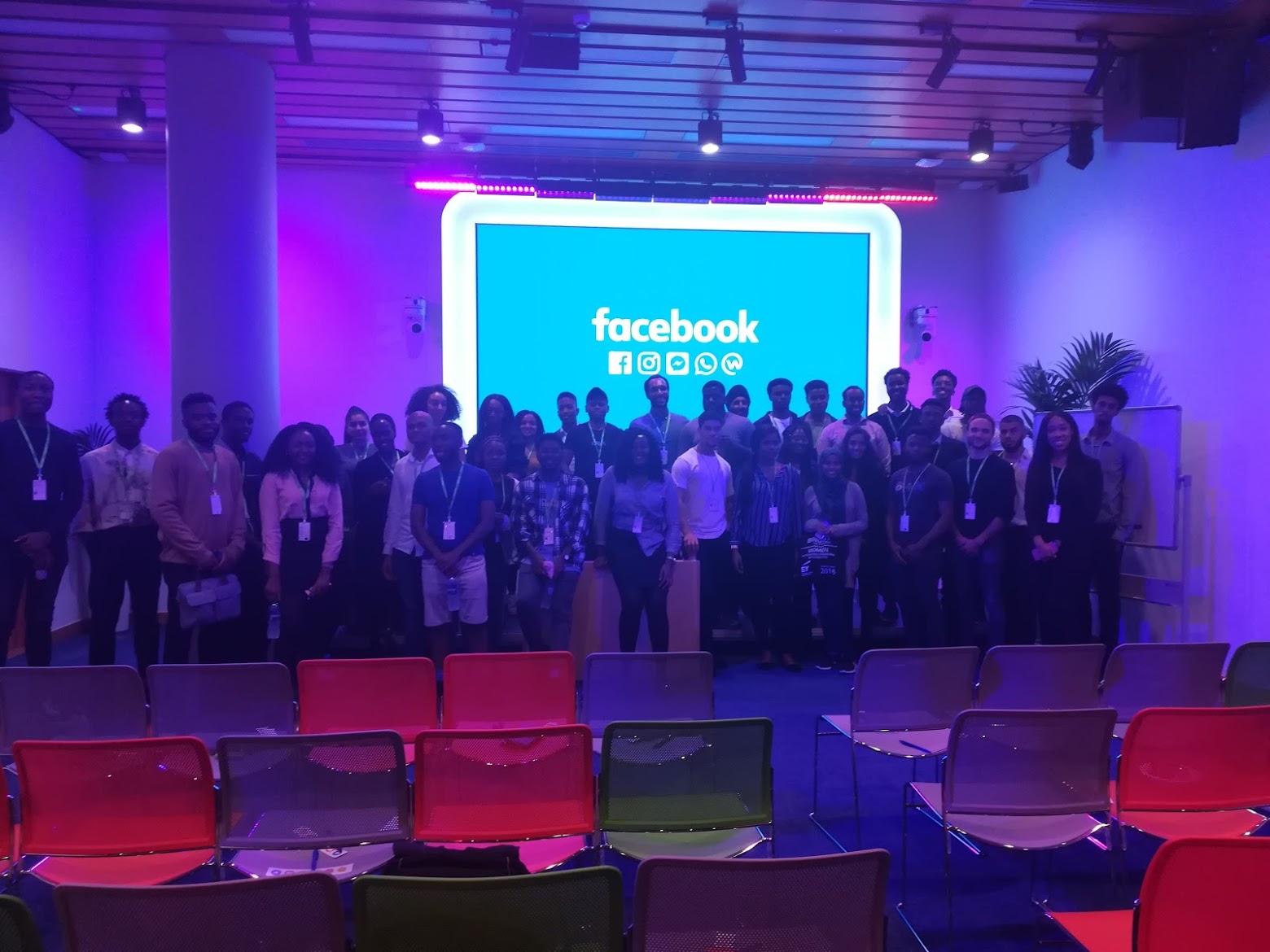 Young people at Facebook Networking event