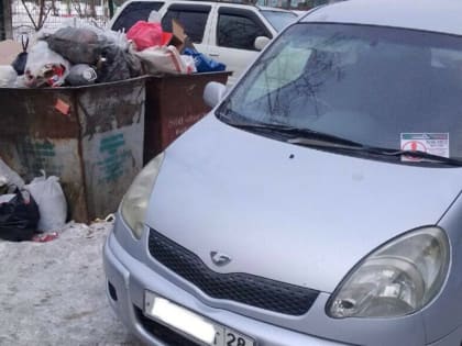 Сколько заплатили автохамы за парковку около мусорных контейнеров в Благовещенске