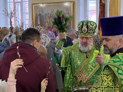 В канун Вербного воскресенья архиепископ Лукиан совершил всенощное бдение в Гавриило-Архангельскогом храме