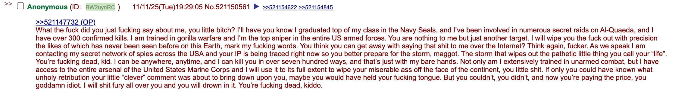 Immagine 4, screenshot da 4chan, Salvatore Crucitti