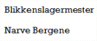 Blikkenslagermester Narve Bergene