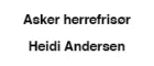 Asker herrefrisør Heidi Andersen