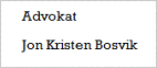 Advokat Jon Kristen Bosvik