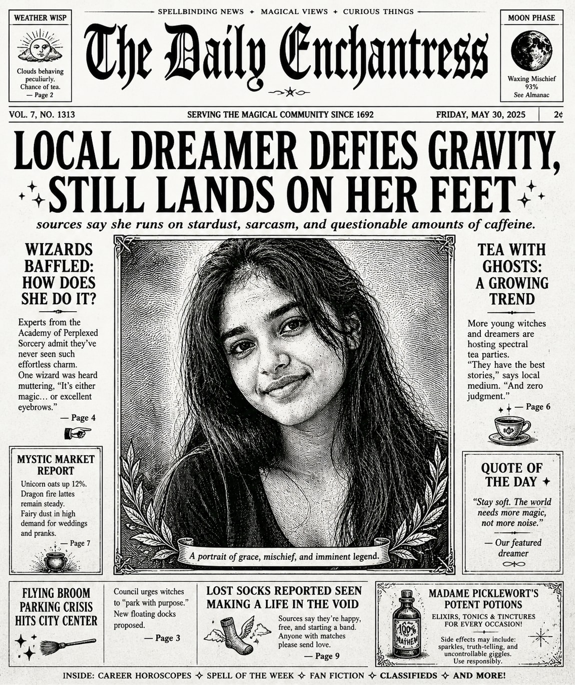 Fantasy newspaper — Creative AI prompt example