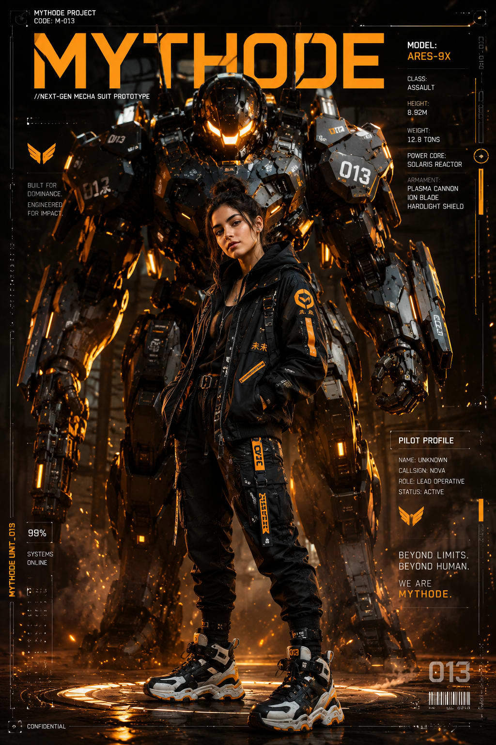 Mecha Techwear Editorial — Design AI prompt example