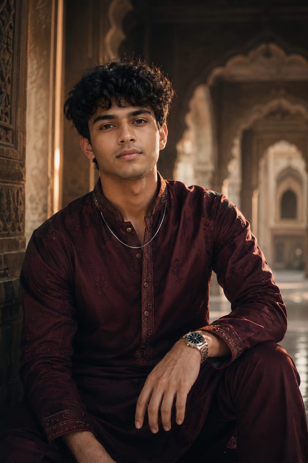 PicSzn AI prompt example: Kurta Portrait Royal