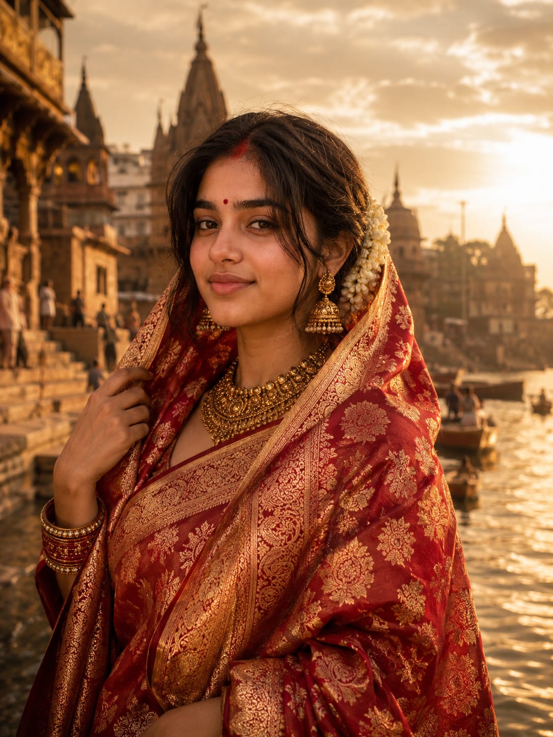 PicSzn AI prompt example: Banarasi Silk Aesthetic