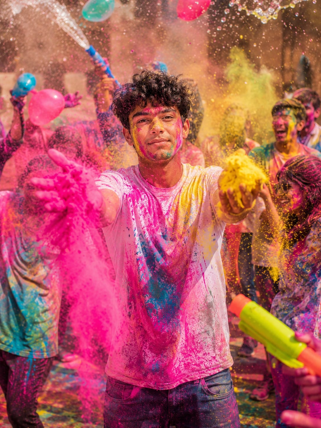 Holi Color Splash — Indian AI prompt example