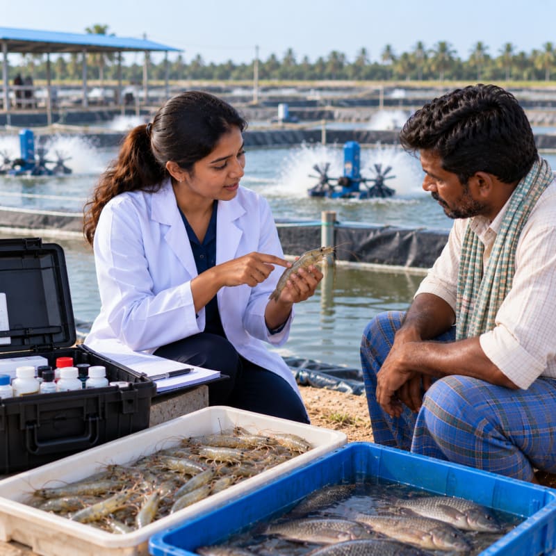 Aquaculture health products by Triox Aqua Sciences — Probiotic pond conditioners, larval gut health stabilizers, and broad-spectrum w