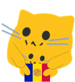 Blobcat holding the flag of AD