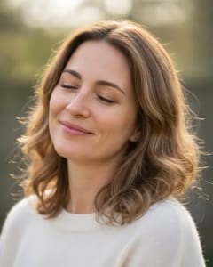 Relaxed expression for AI influencer generator