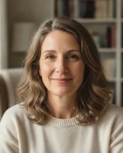 Soft smile expression for AI influencer generator