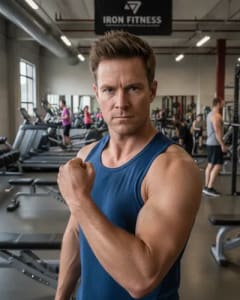 Gym scene for AI influencer generator
