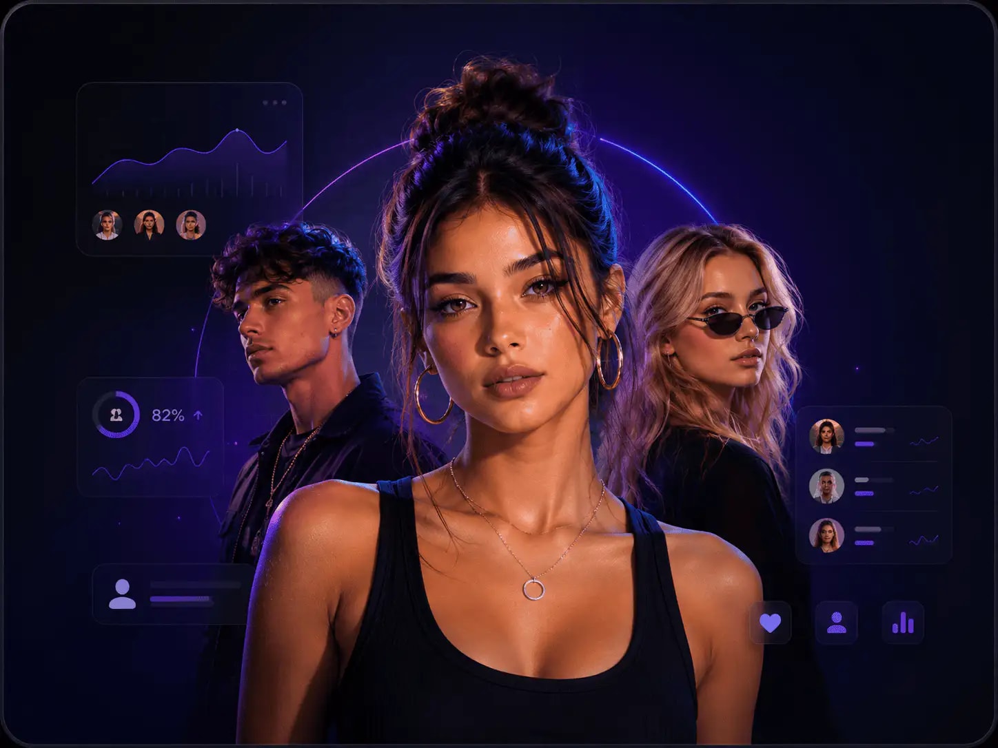 AI influencer and photo variation images generated with AiTurnOut