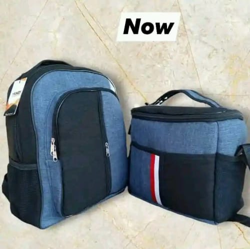 School bag with lunch bag