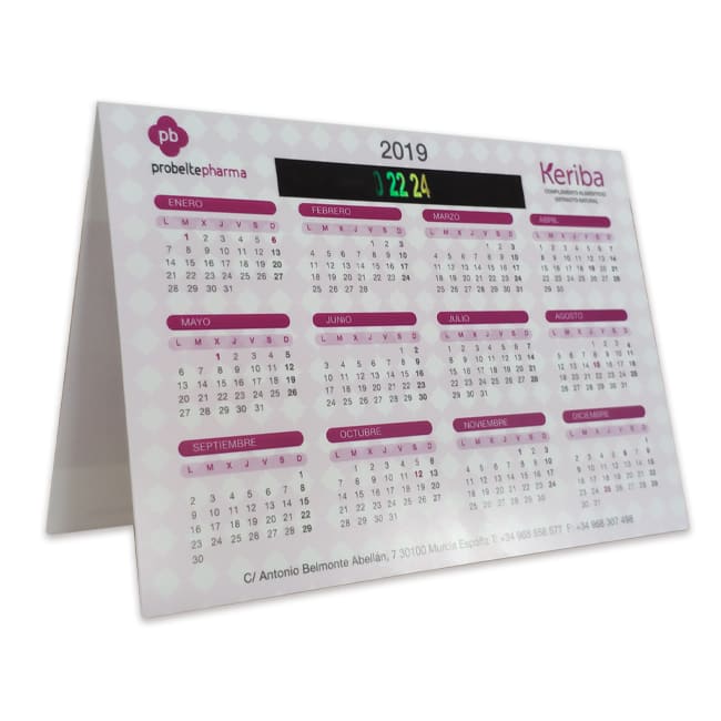 Calendario triangular para merchandising