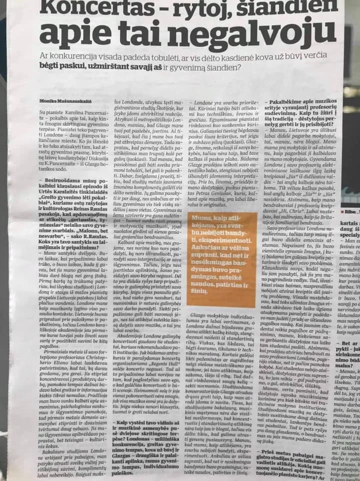 Kauno Diena Interview