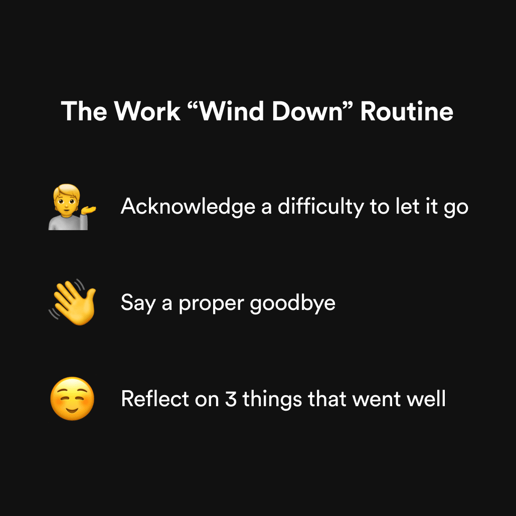 Work “Wind Down“ Routine Bunch Leadership Coach