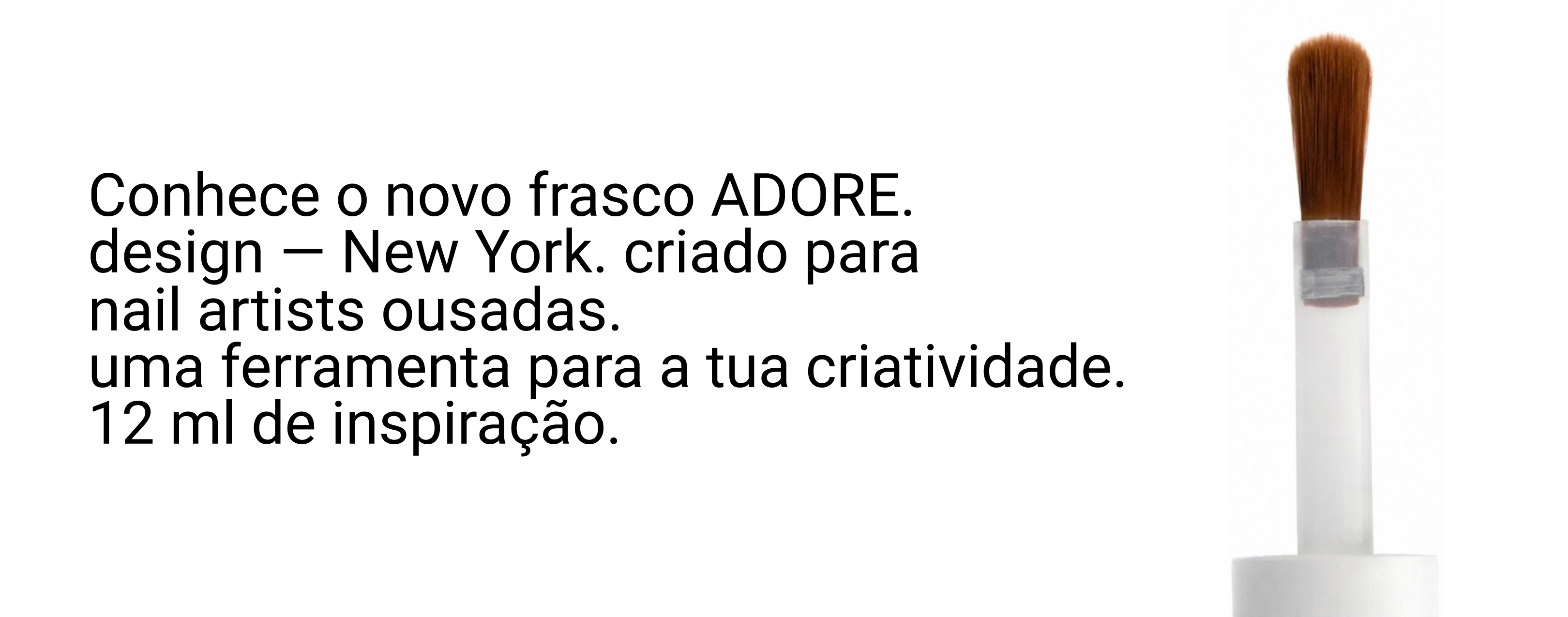 ADORE text block with brush