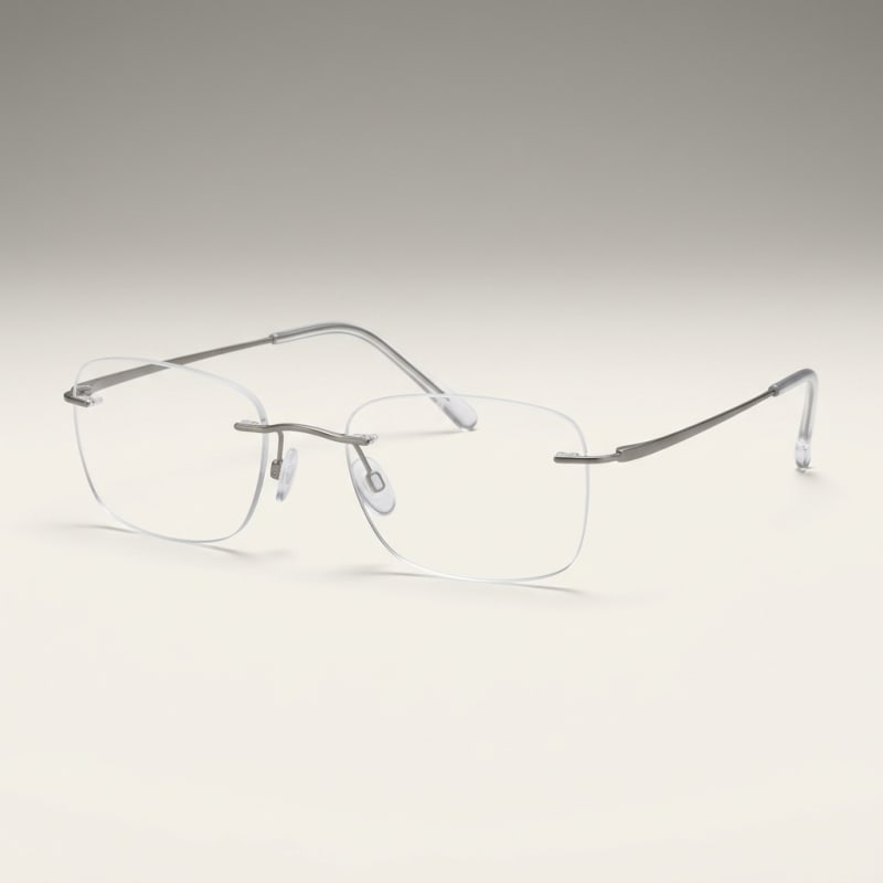 Titanium Frame Rimless Eyeglasses Ultra Lightweight