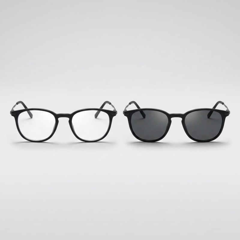 Photochromic Transition Lenses Clear to Dark Outdoors