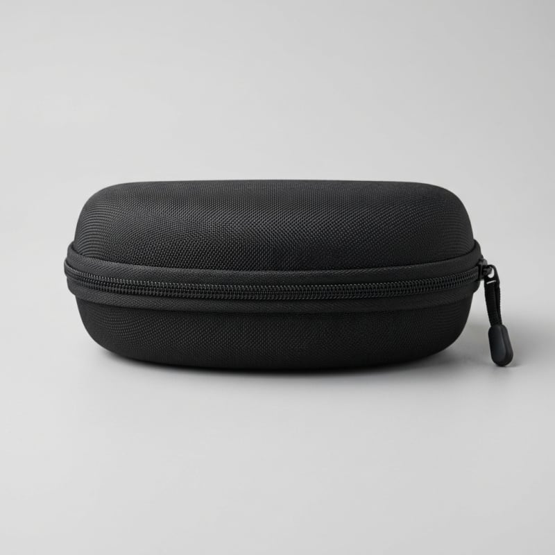 Hard Shell Eyeglass Case with Zipper Closure