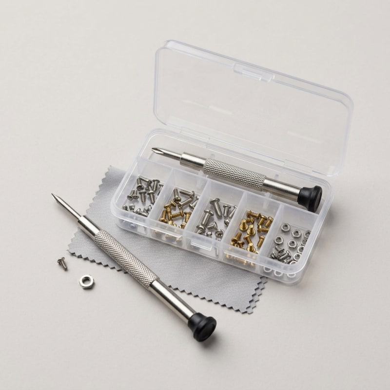 Eyeglass Repair Kit with Screws and Screwdriver