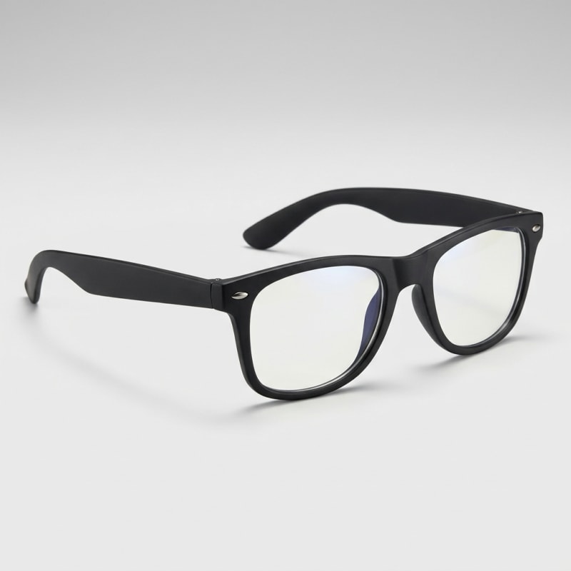 Wayfarer Style Blue Light Glasses - Matte Black Finish