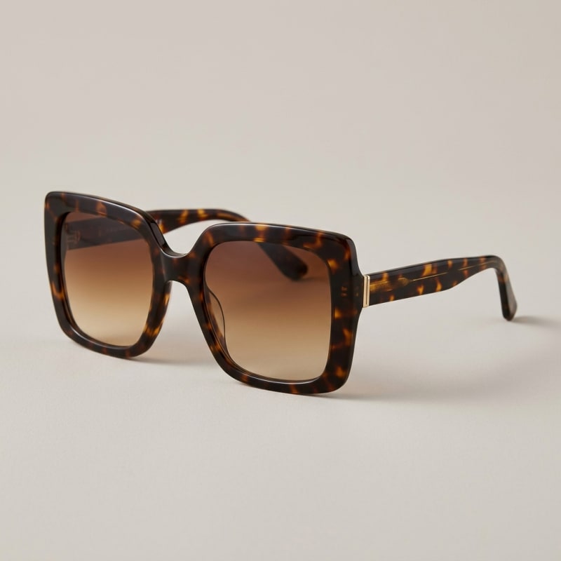 Oversized Square Sunglasses - Gradient Lens - Women