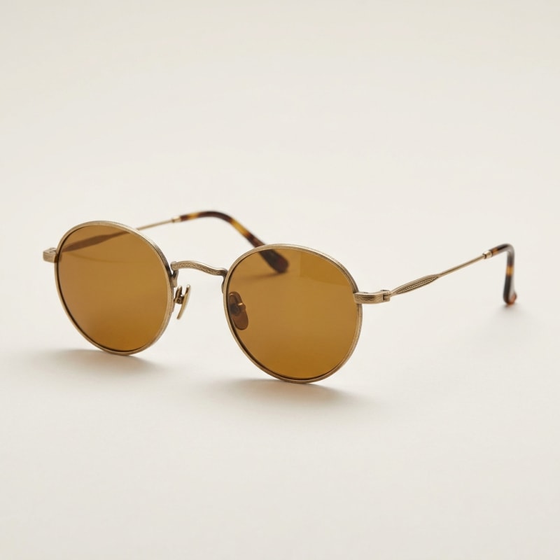 Vintage Round Sunglasses - Retro Metal Frame - Unisex
