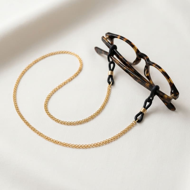 Adjustable Eyeglass Chain Holder - Anti-Slip Silicone Tips