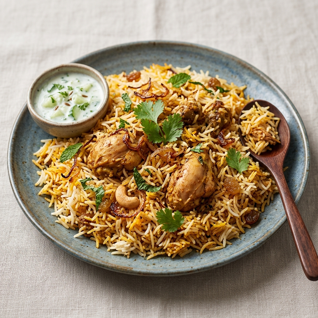 Hyderabadi Chicken Biryani (Full Plate)