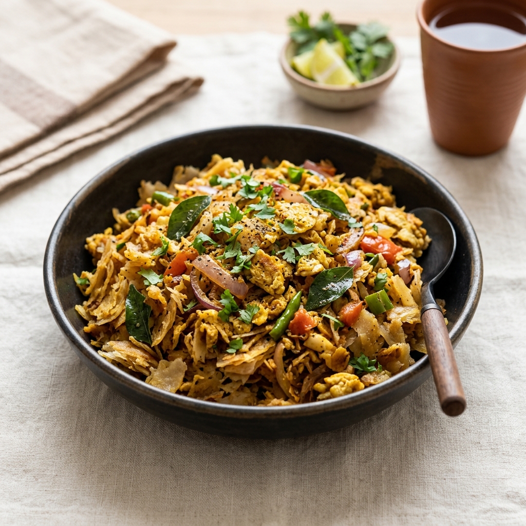 Kothu Parotta (Egg) - Shredded & Stir-Fried Street Food