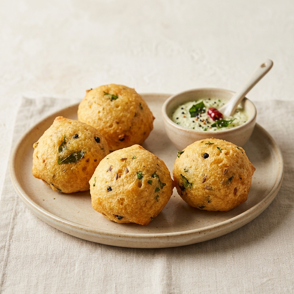 Mysore Bonda (4 pcs) - Soft Lentil Fritters