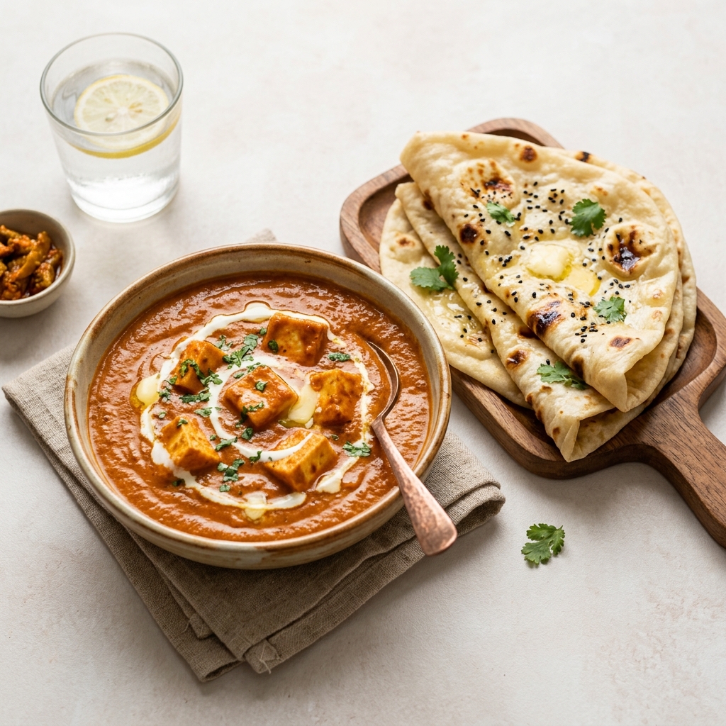 Paneer Butter Masala with 4 Butter Naan - Combo