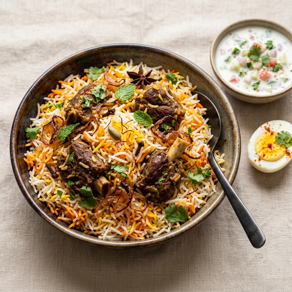 Mutton Biryani - Hyderabadi Style Single Serve