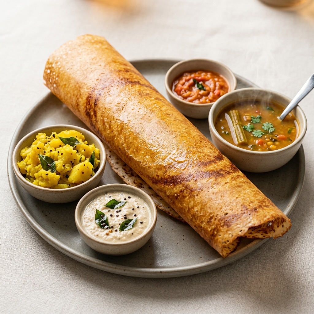 Ghee Roast Dosa - Extra Crispy with Pure Ghee