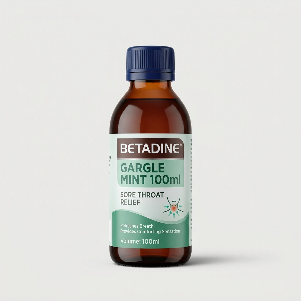 Betadine Gargle Mint 100ml - Sore Throat Relief
