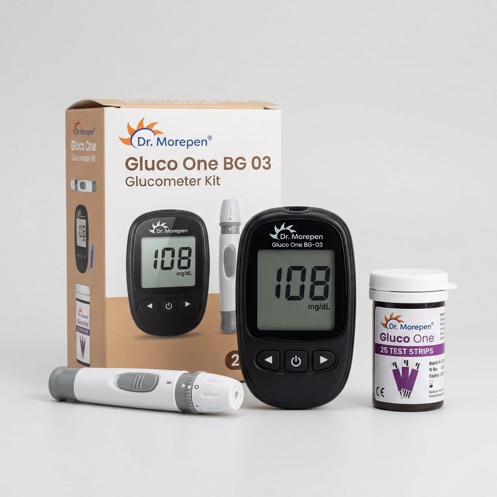 Dr. Morepen Gluco One BG 03 Glucometer with 25 Strips