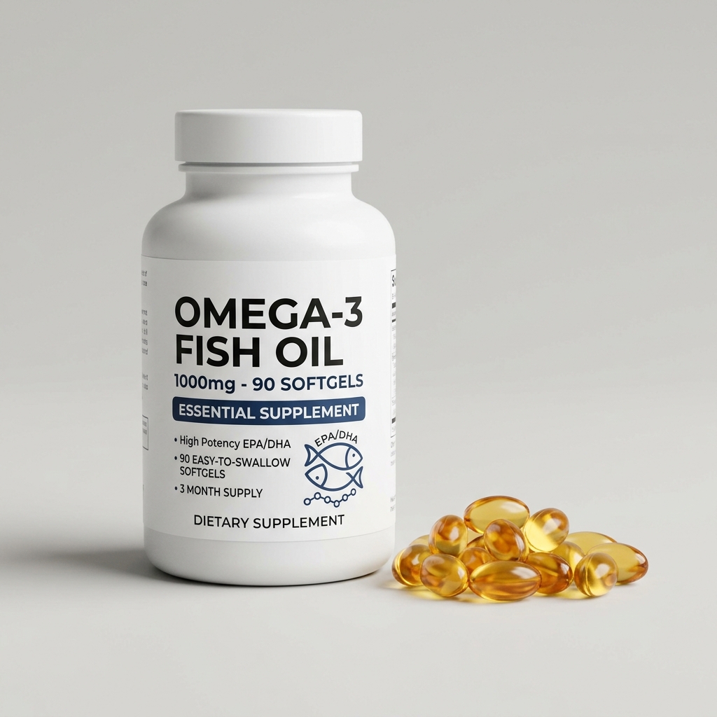 Omega-3 Fish Oil Capsules 1000mg - 90 Softgels