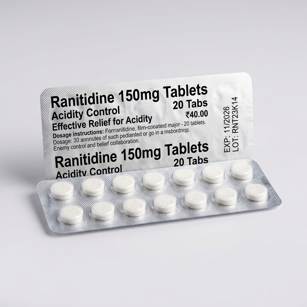 Ranitidine 150mg Tablets - Acidity Control 20 Tabs