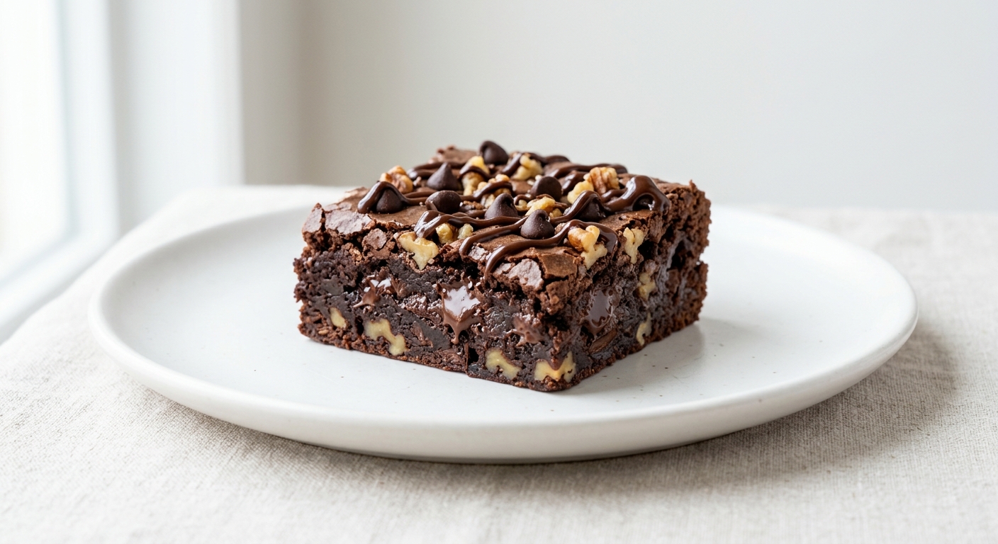 Triple Chocolate Fudge Brownie - Rich & Decadent