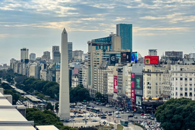 The Obelisk and city centre of Buenos Aires, Argentina