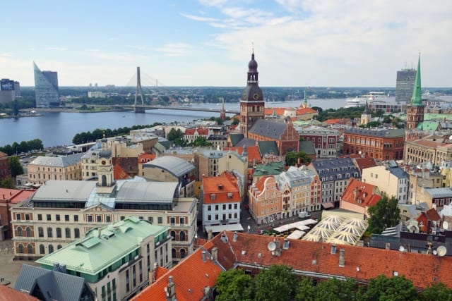 Riga old town skyline, Latvia