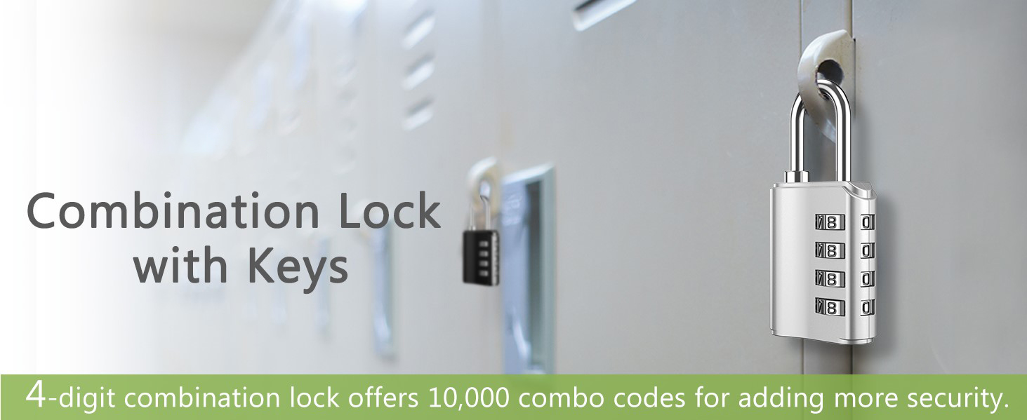 Combination Padlock, Small Waterproof Padlocks for School Gym Locker, Gate,  C5I2