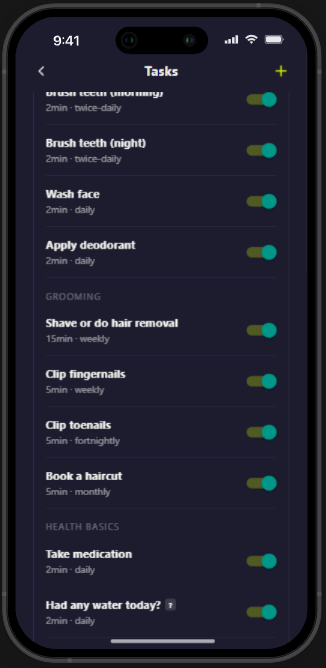 ADH-Do task list detail